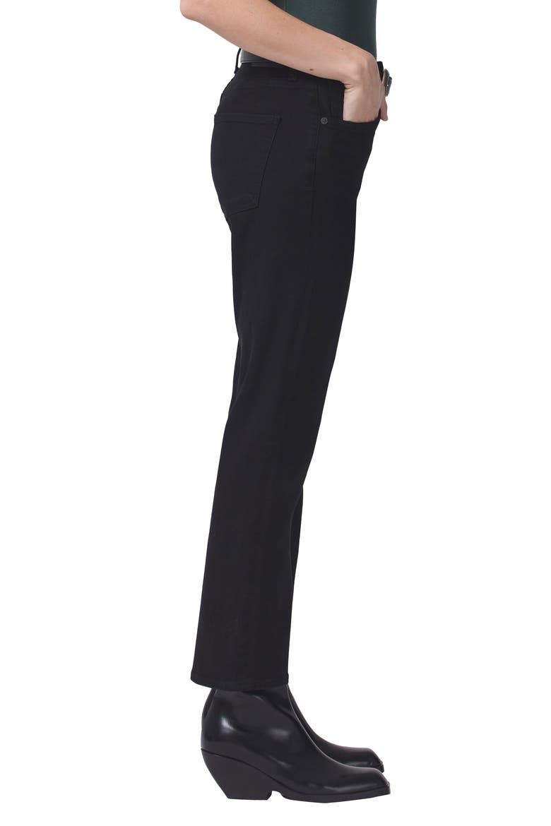 Isola Straight Leg Crop Jeans, Alternate, color, PLUSH BLACK