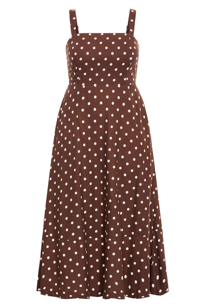 Collins Print Maxi Dress, Alternate, color, CHOCOLATE SPOT