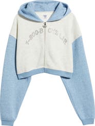 BOYS LIE 1-800 Alex Colorblock Zip Crop Hoodie
