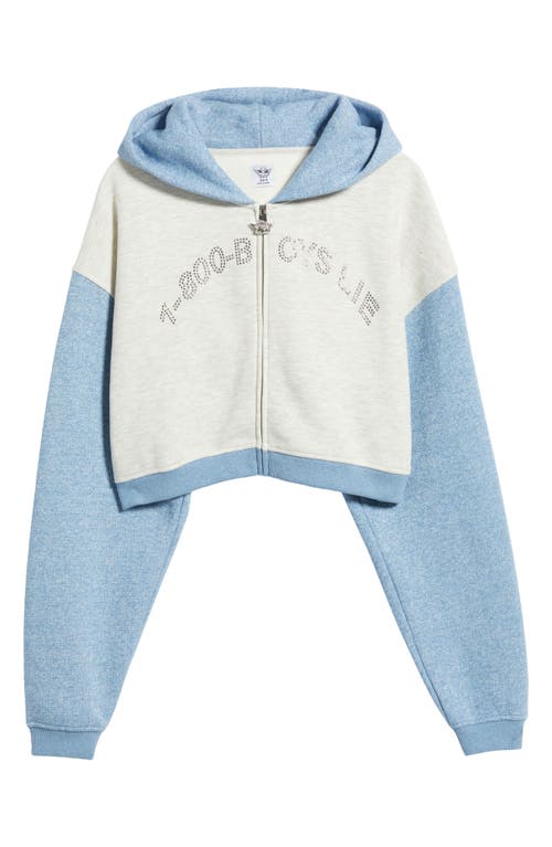 Boys Lie 1-800 Alex Colorblock Zip Crop Hoodie In Multi