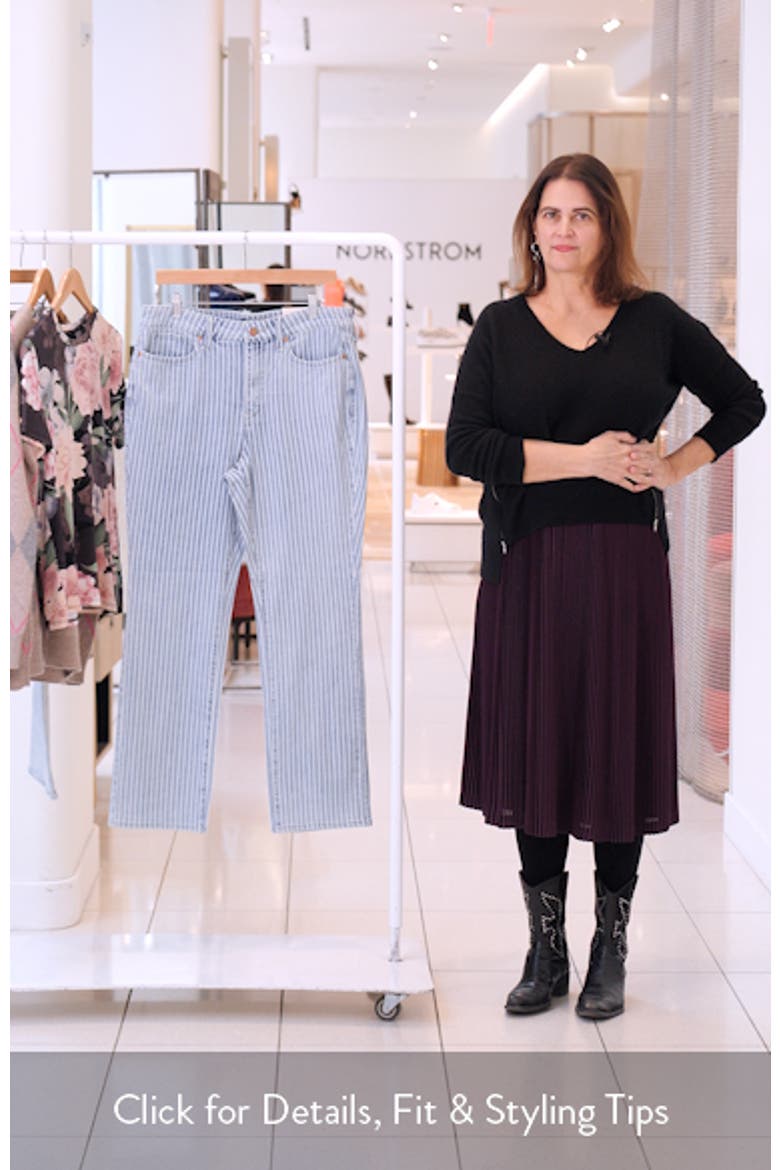 Marilyn Stripe High Waist Straight Leg Jeans video