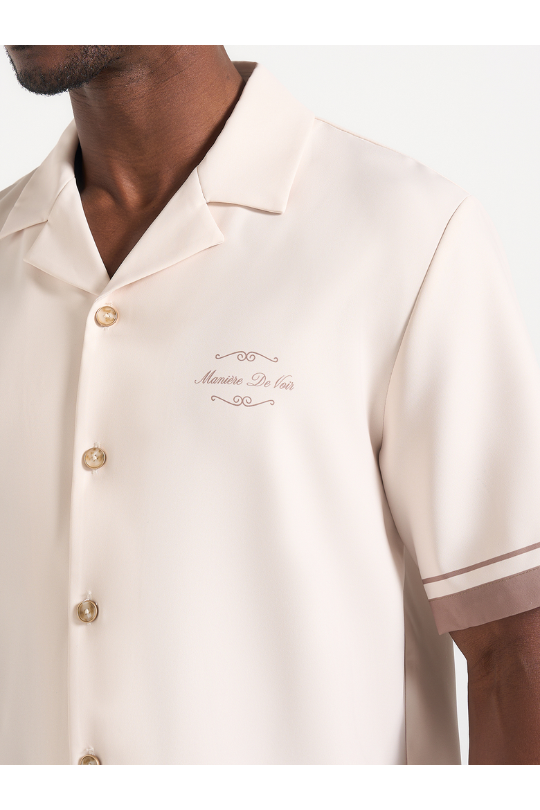 Juan Vintage Baroque Resort Shirt, Alternate, color, Cream