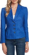 CeCe Peplum Linen Jacket