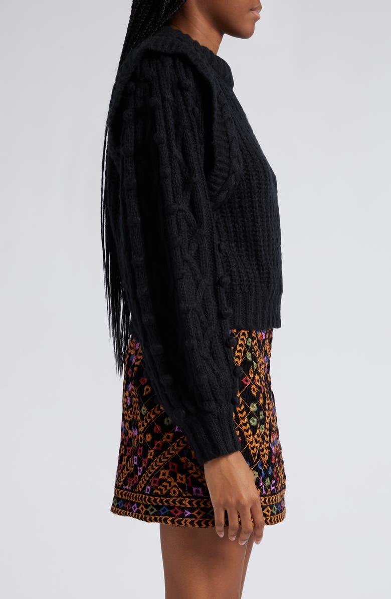 FARM Rio Floral Embroidered Corduroy Miniskirt, Alternate, color, 