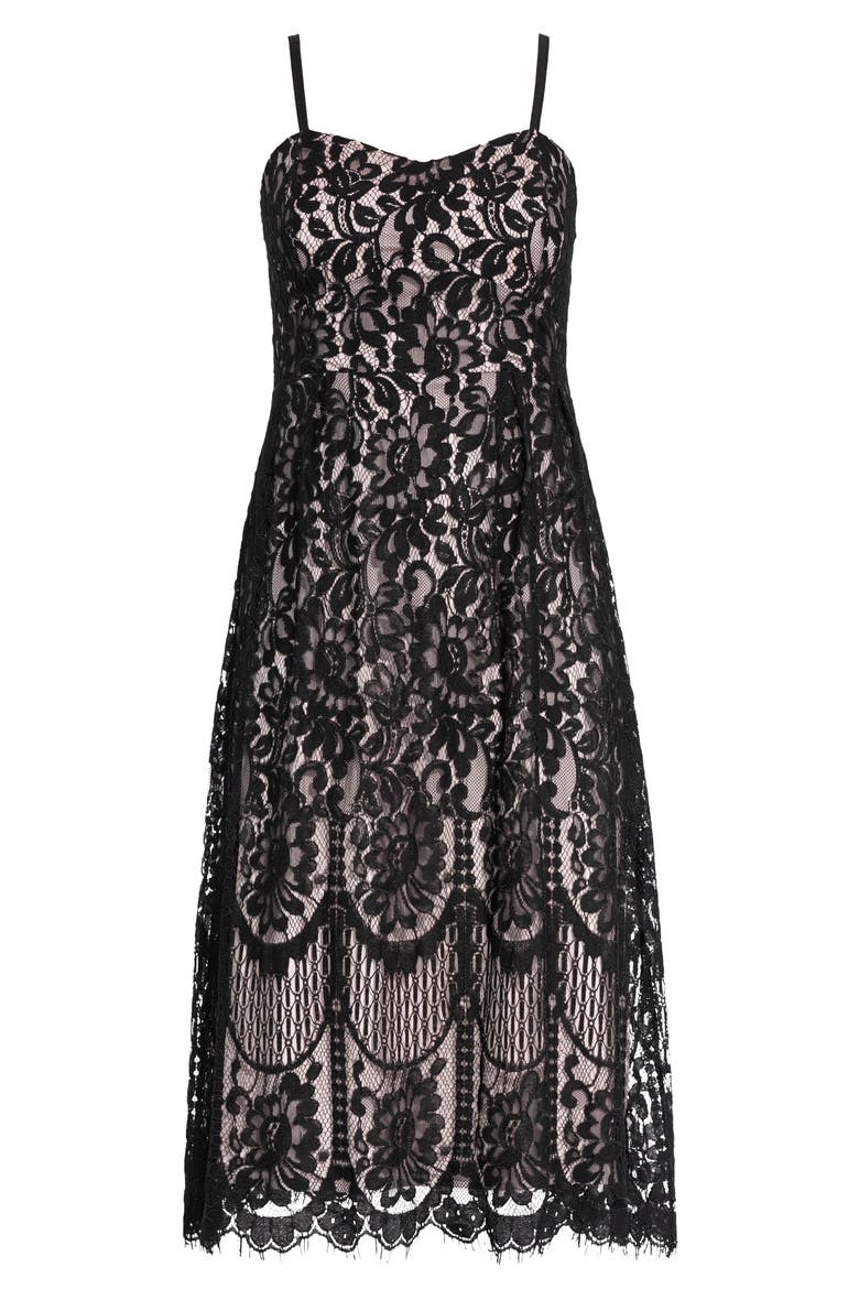 Sweet Darling Lace Cocktail Dress, Alternate, color, BLACK