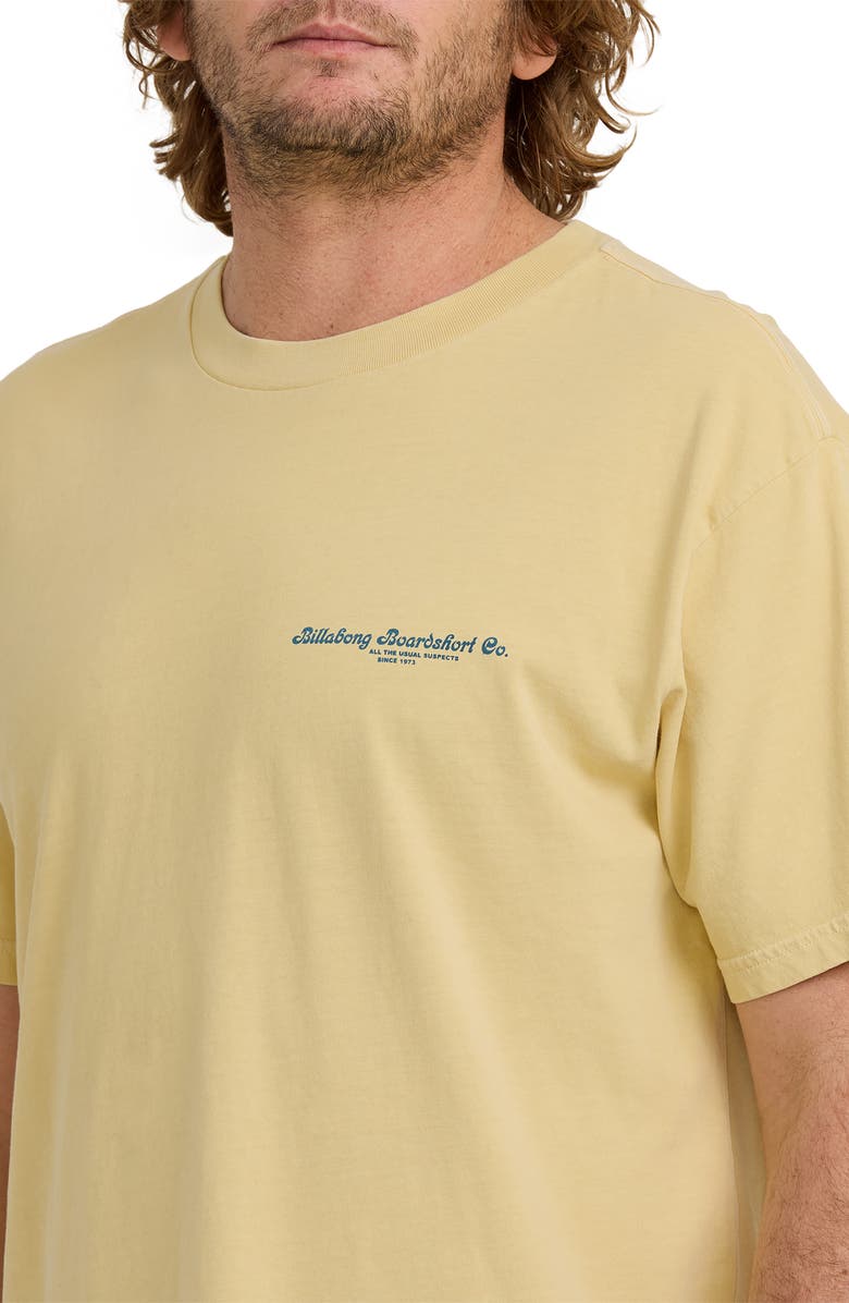 Billabong Suspects Premium Short Sleeve Graphic T-Shirt, Alternate, color, Golden Yellow