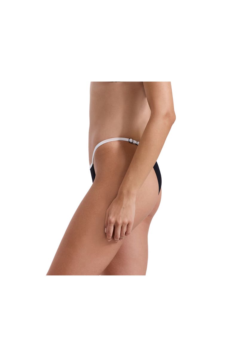Luma Gottex Jackie Adjustable Low Rise Bikini Bottom, Alternate, color, Black-White