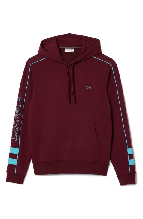 Lacoste men's hooded cotton jersey sweatshirt best sale