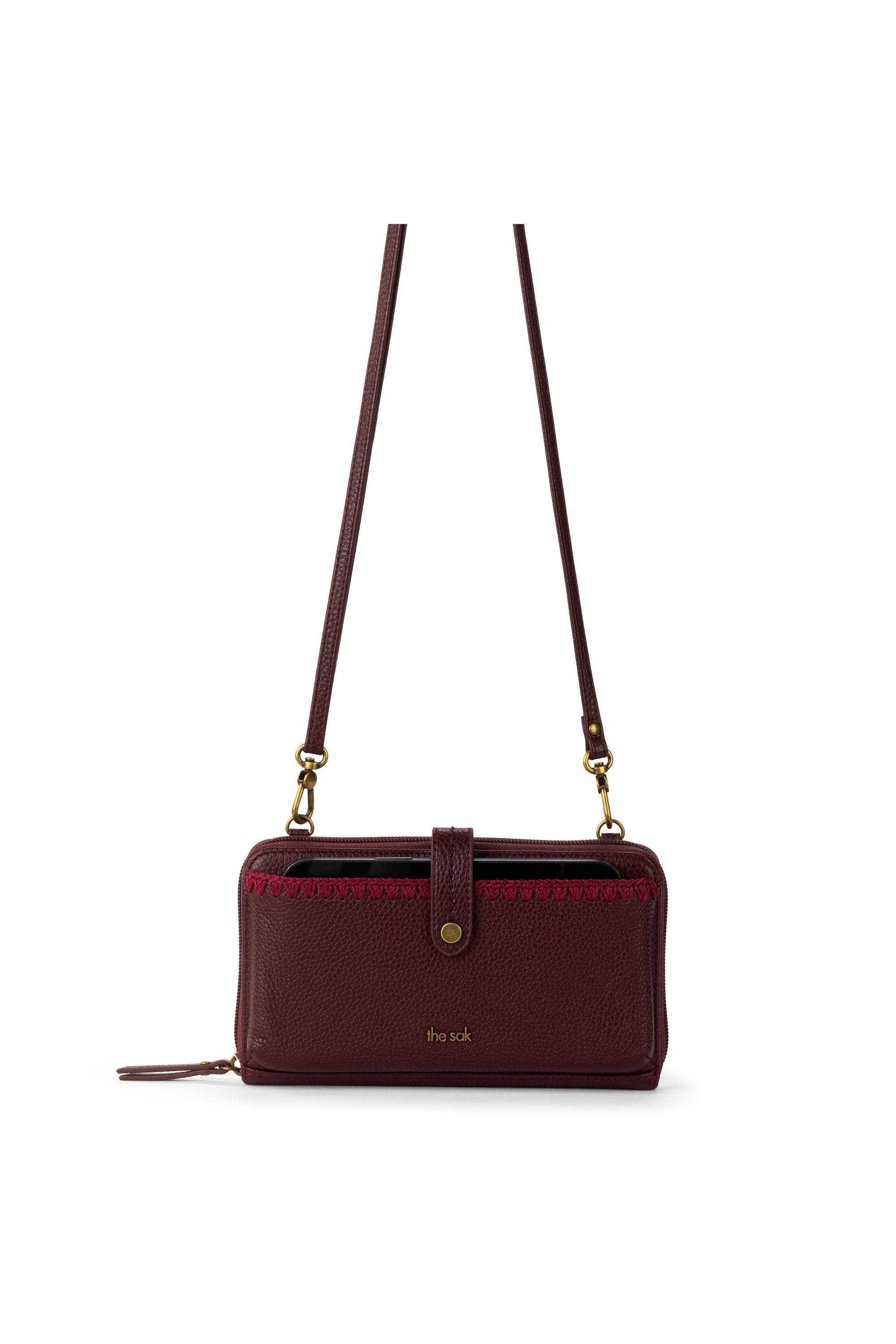 Iris Smartphone Crossbody Bag, Alternate, color, Black Cherry