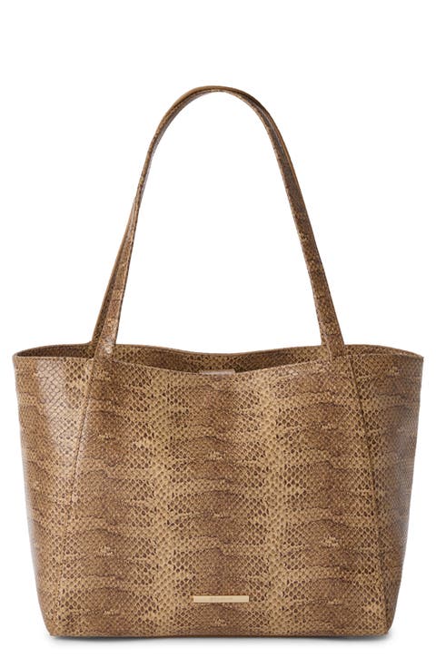 Mona Croc Embossed Leather Tote
