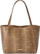 Brahmin Mona Croc Embossed Leather Tote