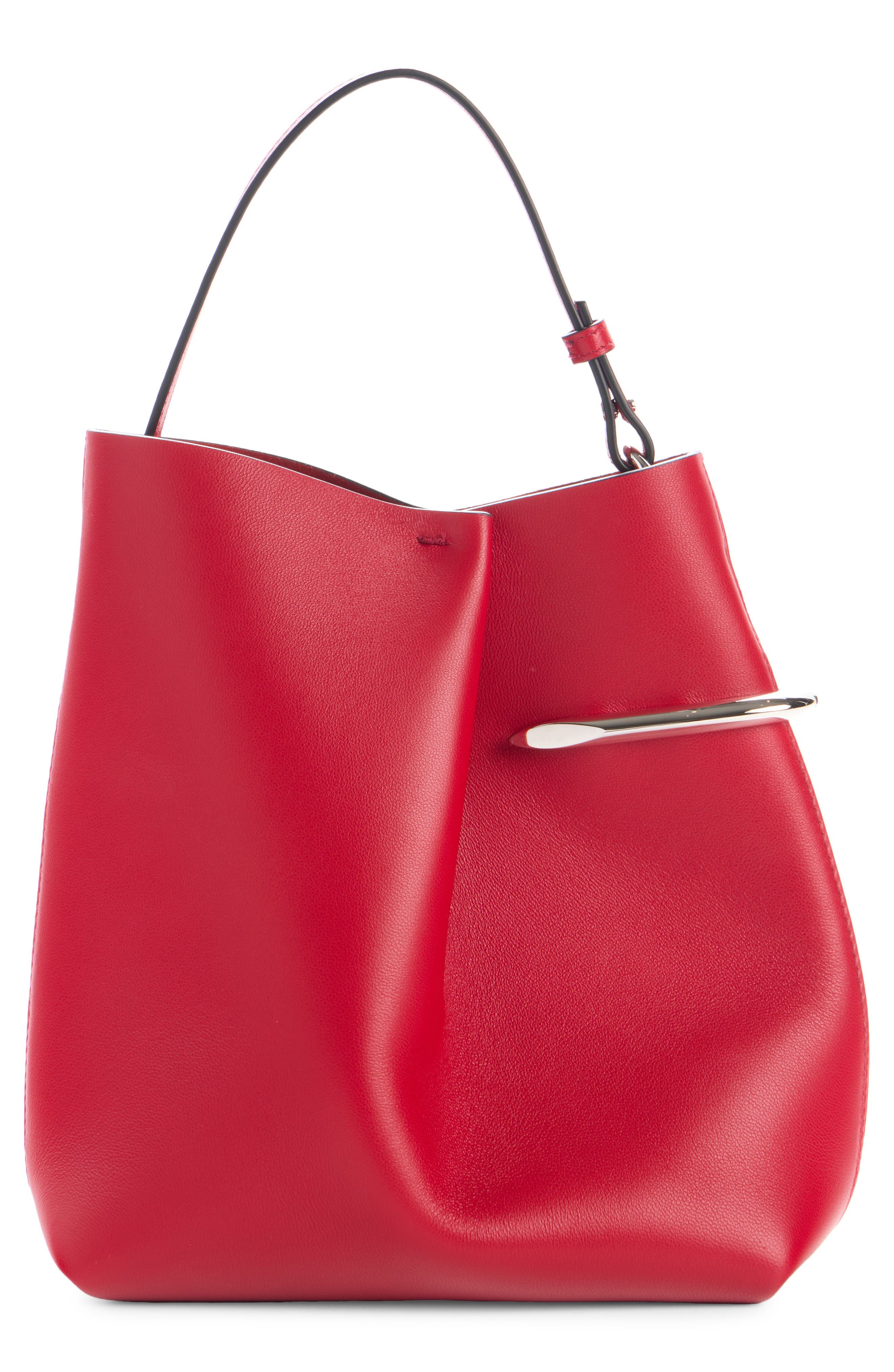 Mini Pinch Me Leather Tote, Alternate, color, 638-EQUESTRIAN RED