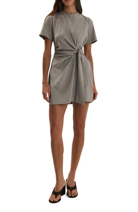 The Maisie Stretch Cotton Jersey Tie Front Dress