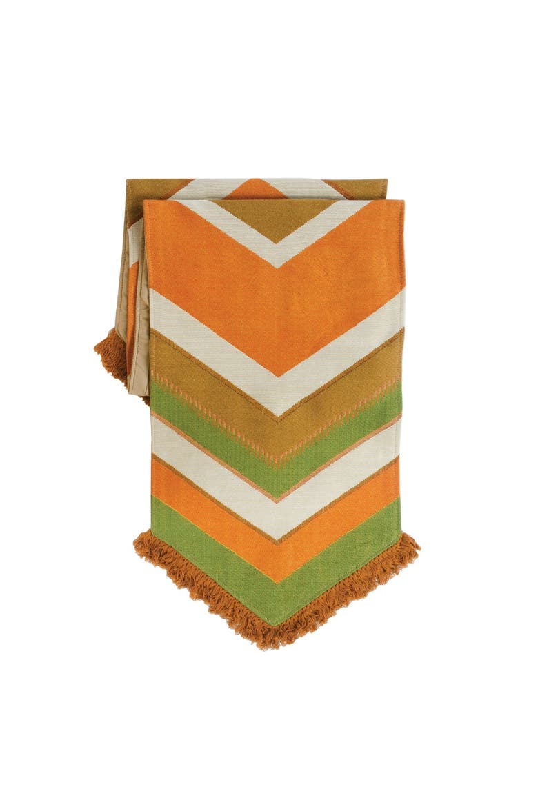 Earth-Toned Decorative Runner, Main, color, orange