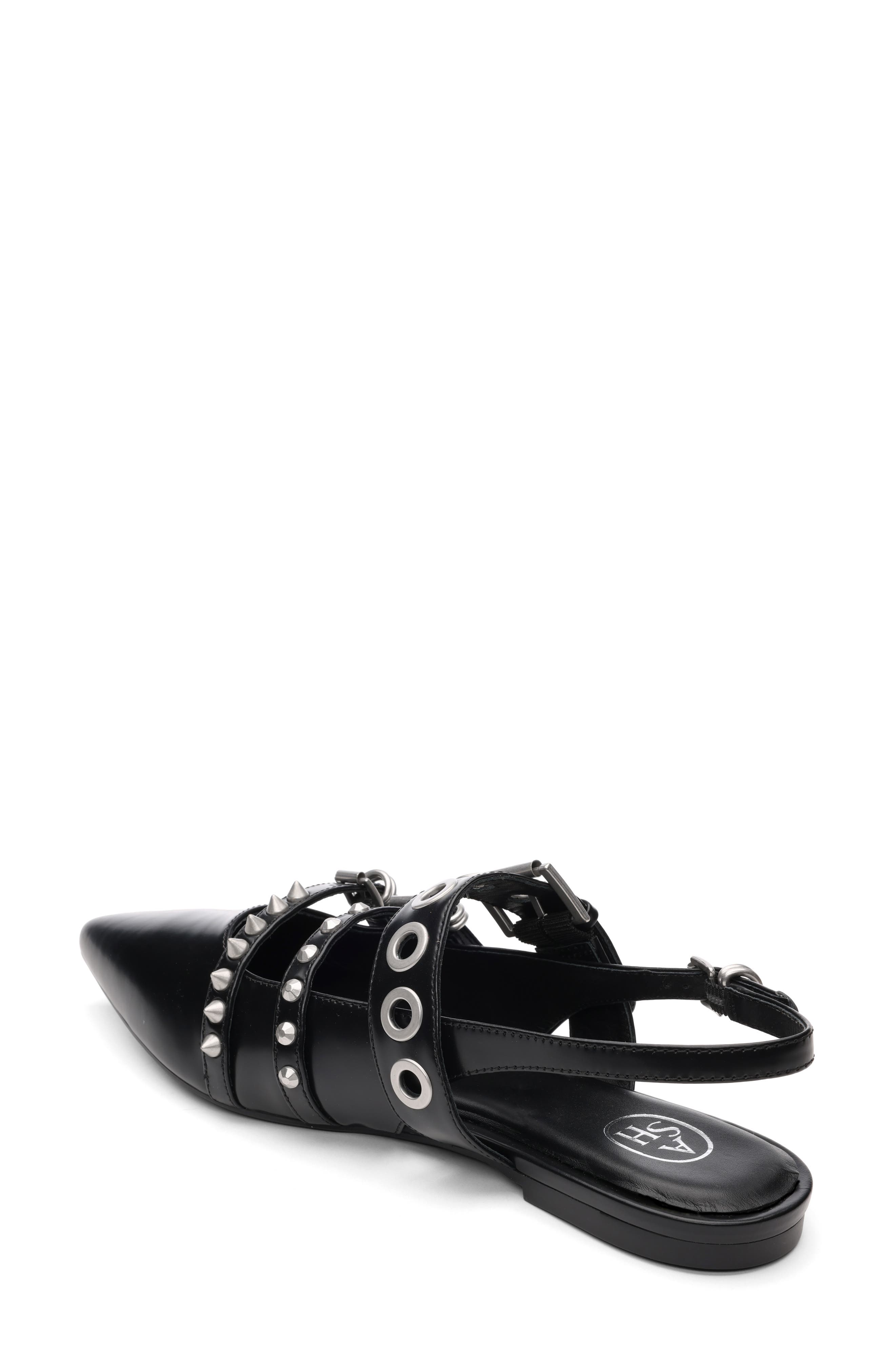 Ash Blondie Studded Slingback Flat, Alternate, color, 