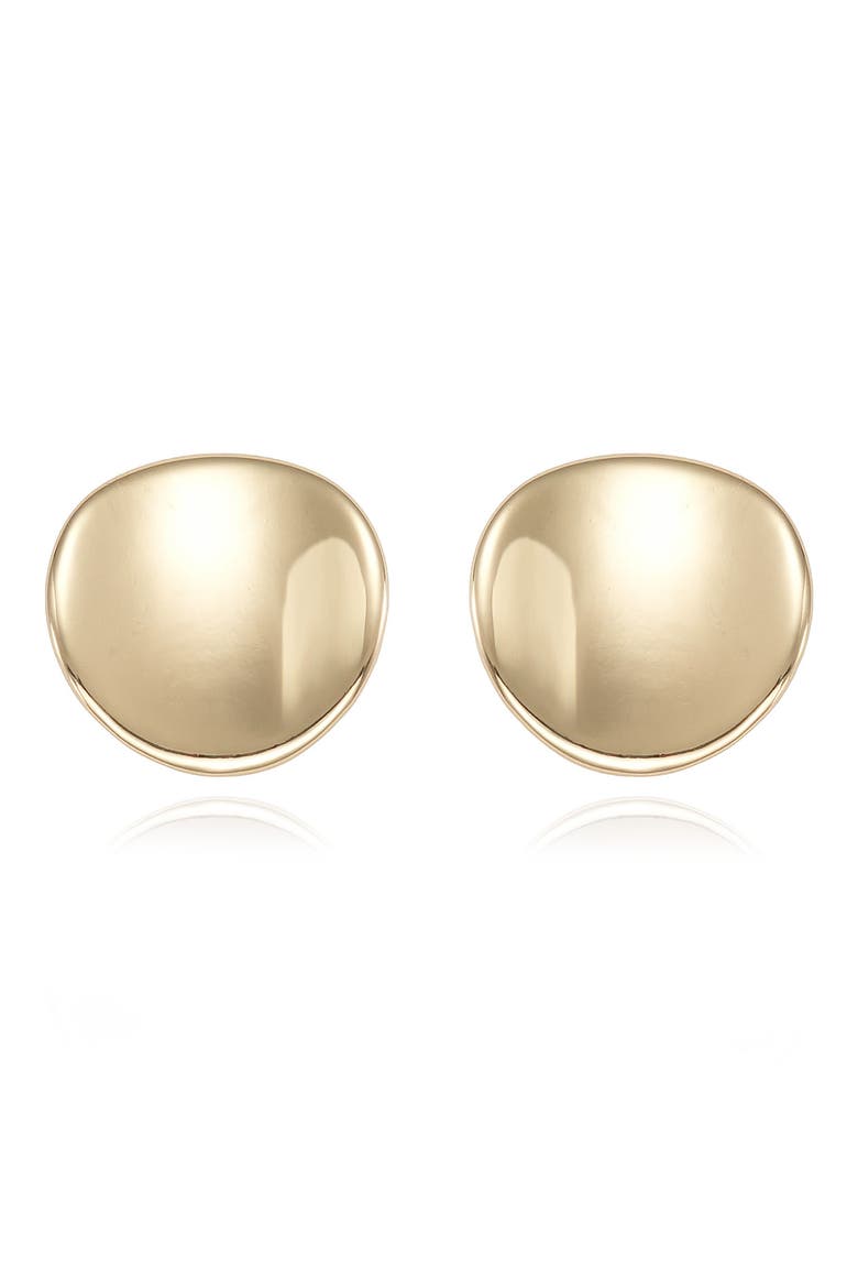 Modern Circle Stud Earrings, Alternate, color, GOLD