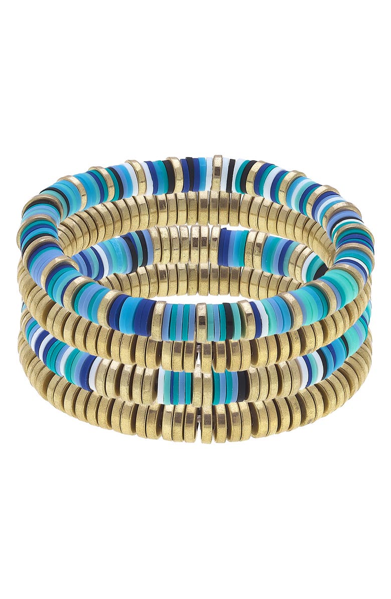 Canvas Jewelry Emberly Set of Four Stacking Bracelets, Main, color, 