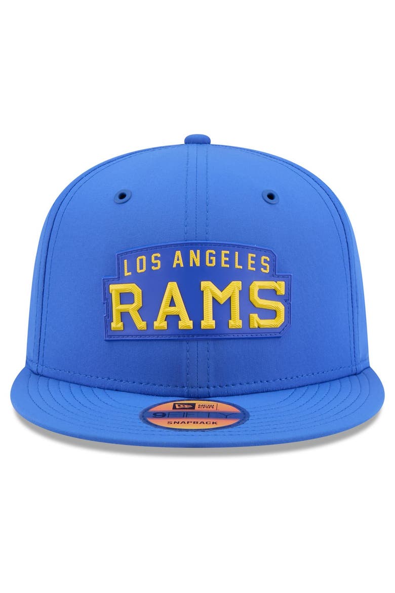 Men's New Era Royal Los Angeles Rams 2026 Sideline Throwback 9FIFTY Snapback Hat, Alternate, color, Royal