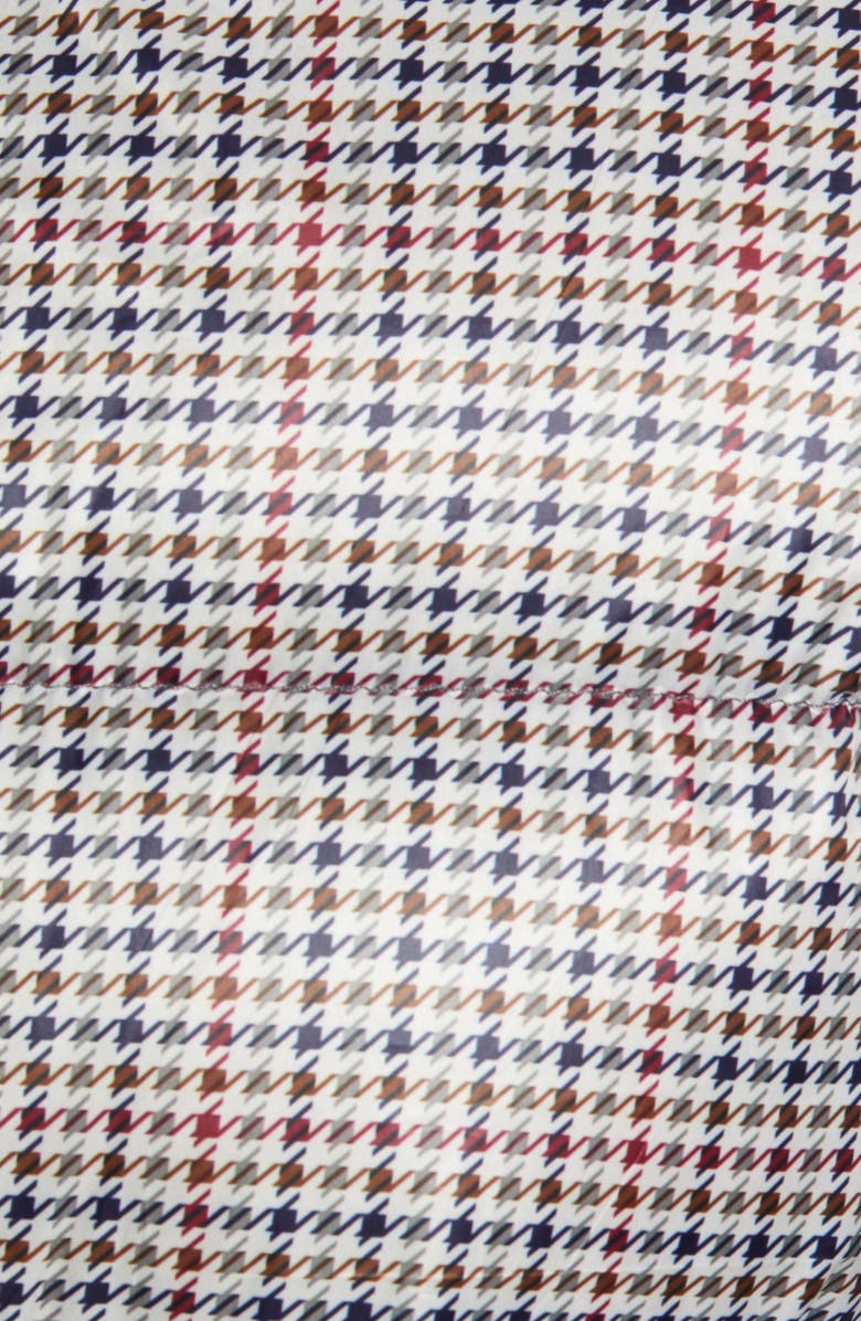 Bernardo Herringbone Print Belted Puffer Coat, Alternate, color, 