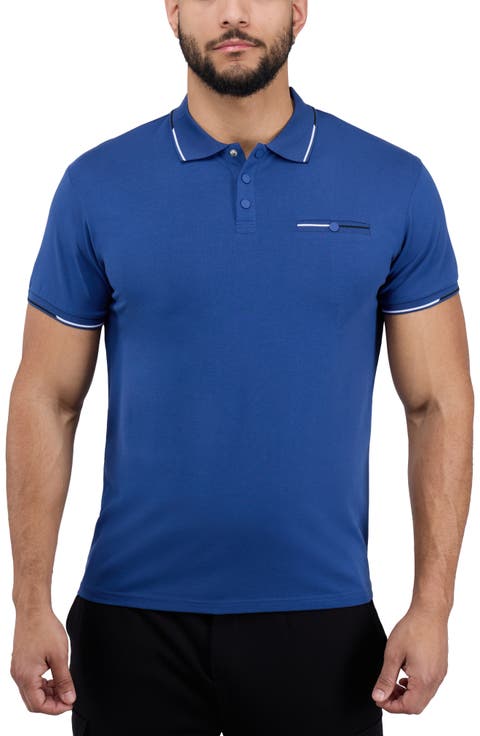 Jacquard Rib Collar Polo
