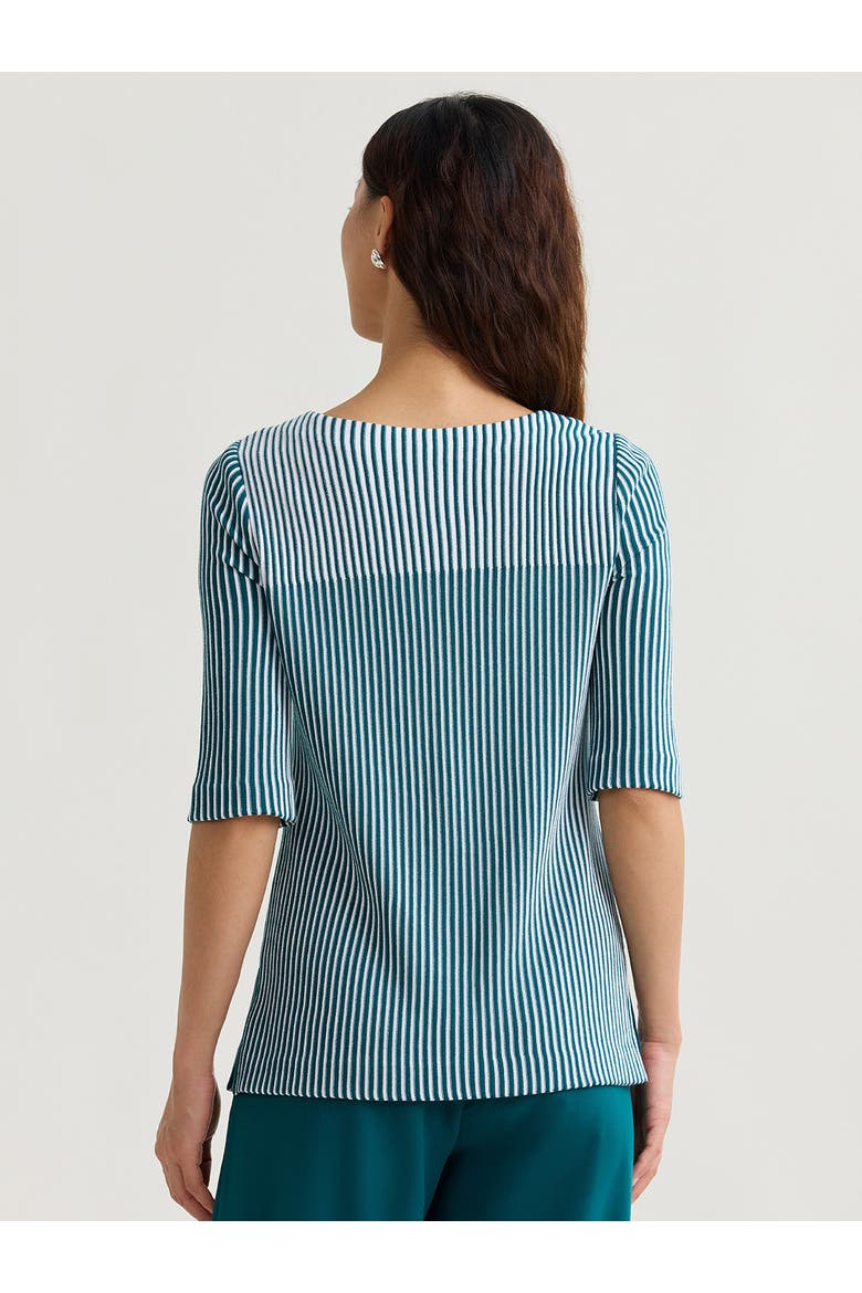 Linear Stripe Soft Knit Tunic, Alternate, color, Spruce/White