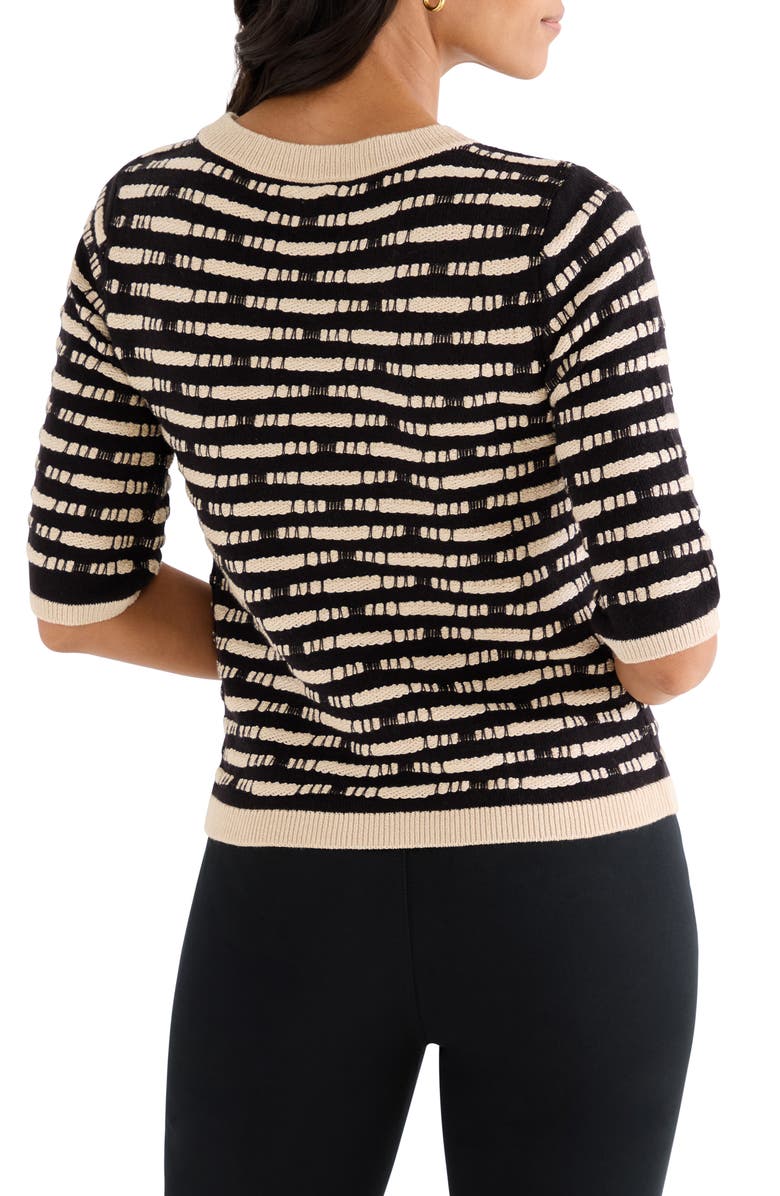 NIC+ZOE Atelier Cotton Blend Sweater, Alternate, color, Black Multi