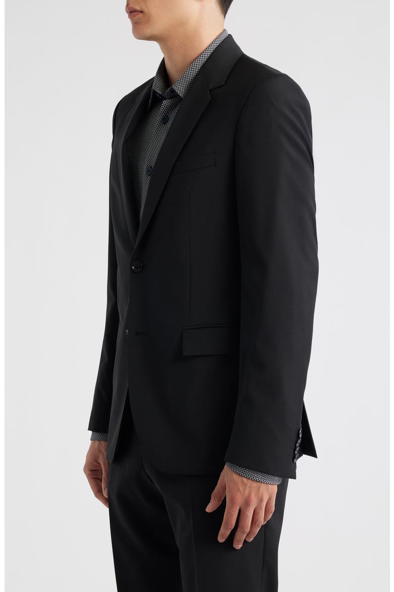 Houston Solid Wool Suit Jacket, Alternate, color, BLACK