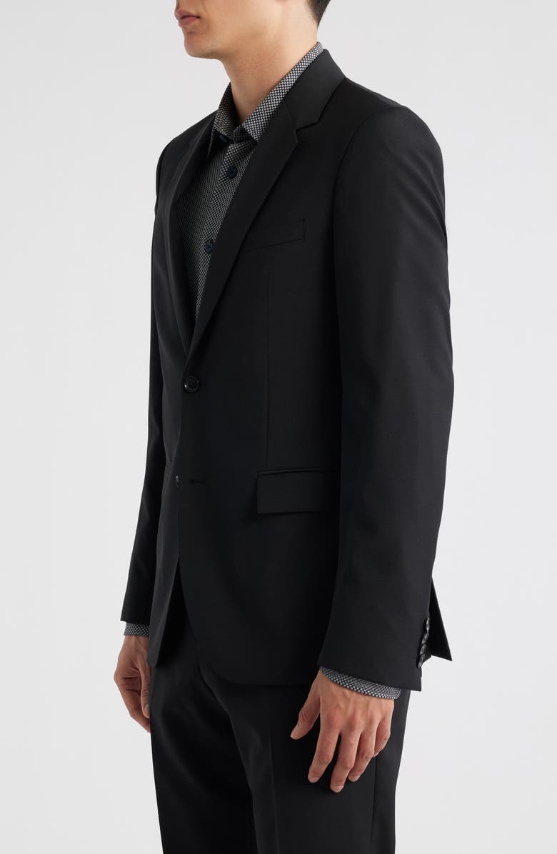 BOSS Houston Solid Wool Suit Jacket, Alternate, color, Black