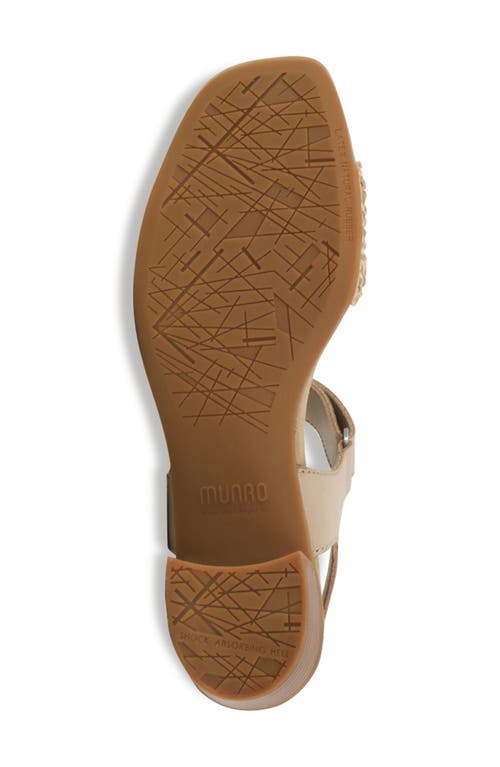 Munro Leeland Ankle Strap Sandal In Cream Woven Combo