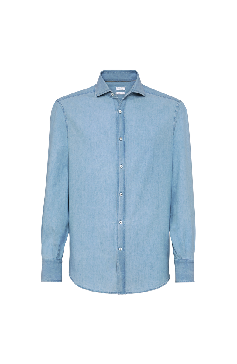 Brunello Cucinelli Chambray shirt, Main, color, Medium Denim