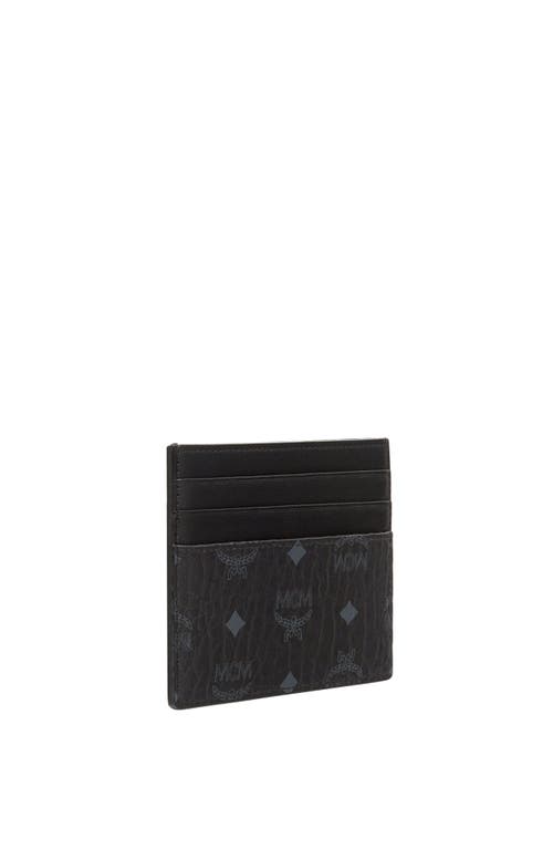 Mcm Money Clip Card Case In Black