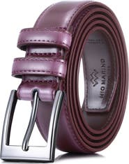 Mio Marino Dual Loop Leather Dress Belt