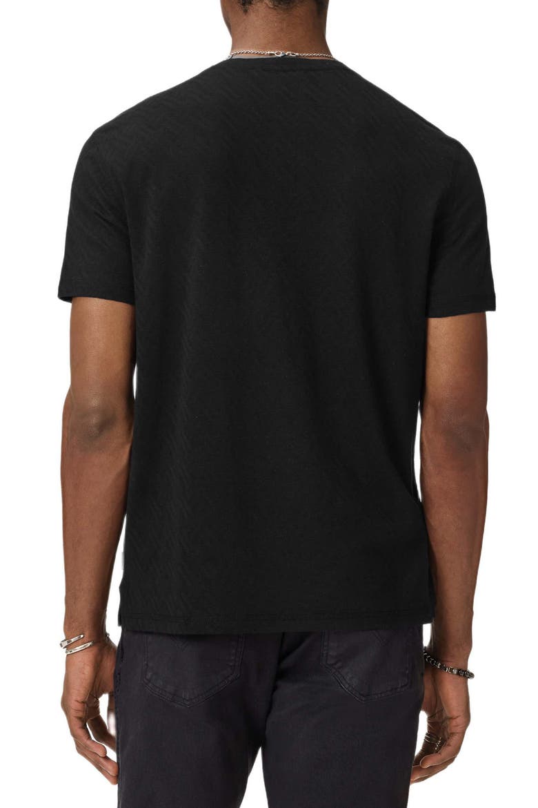 Elm Texture Short Sleeve Henley, Alternate, color, BLACK