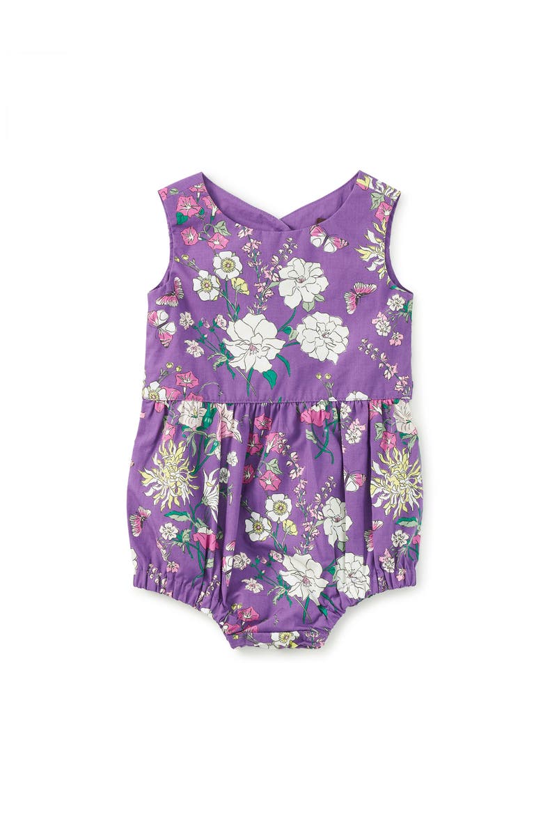 Peek-a-Boo Back Baby Romper, Main, color, Portuguese Floral