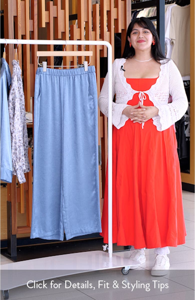 Elastic Waist Wide Leg Pants, sales video thumbnail