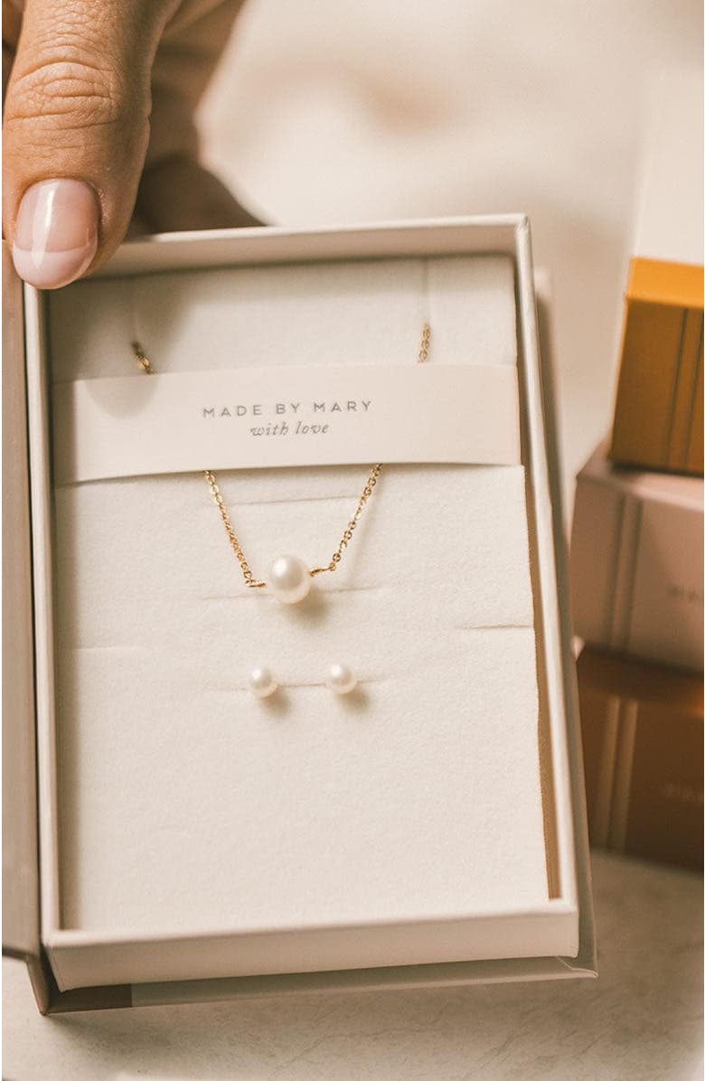 MADE BY MARY Pearl Choker Necklace, Alternate, color, Gold Vermeil