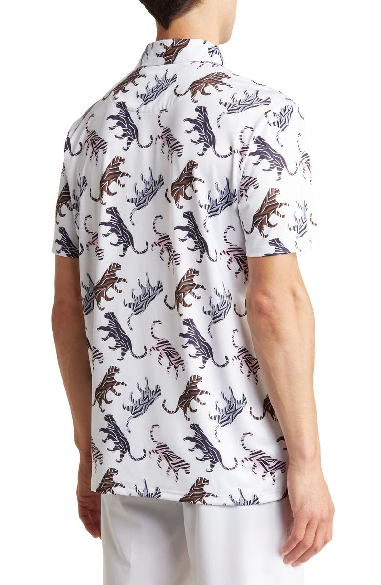 TOM BAINE Patterned Slim Fit Performance Golf Polo, Alternate, color,