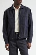 PALMES Cotton Zip Worker Jacket