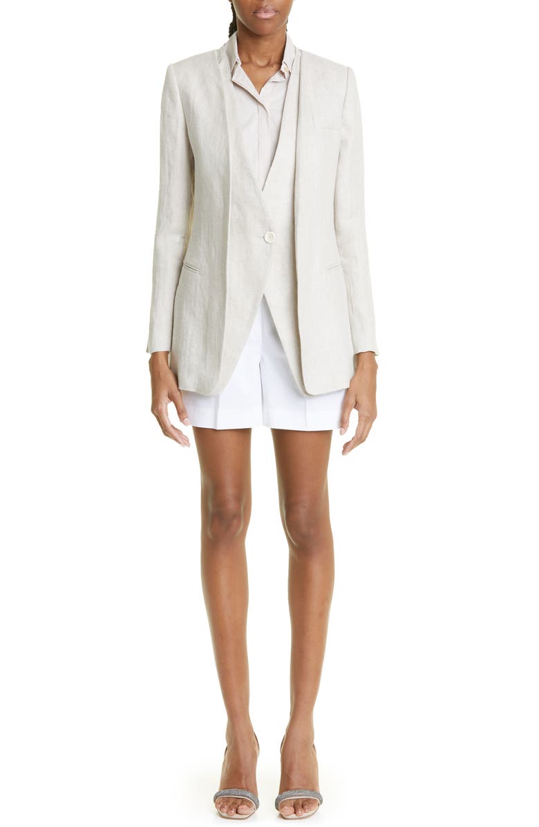 Eleventy Sleeveless Button-Up Shirt, Alternate, color, Sand