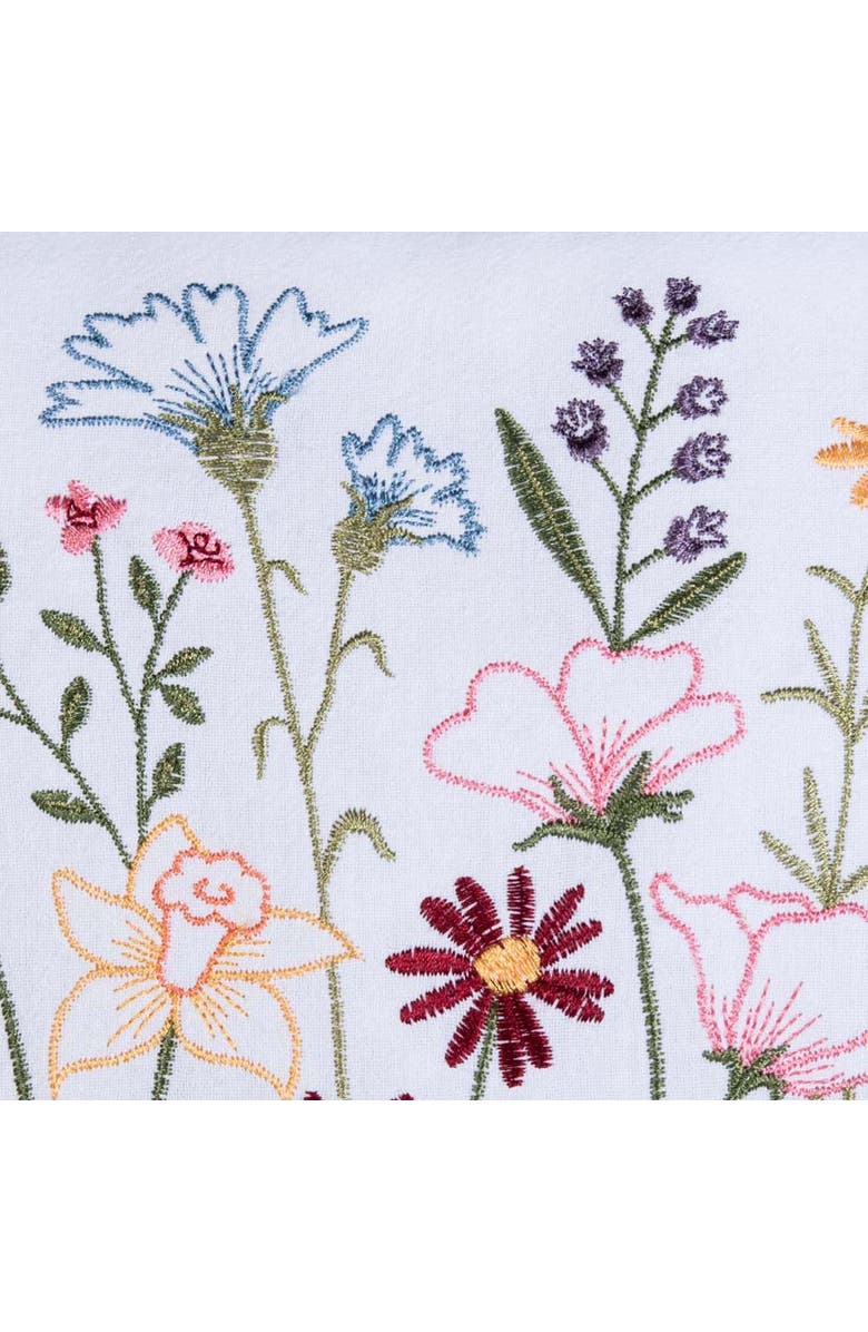 C&F Home Botanical Blooms Bee Embroidered Throw Pillow, 12" x 12", Alternate, color, Yellow