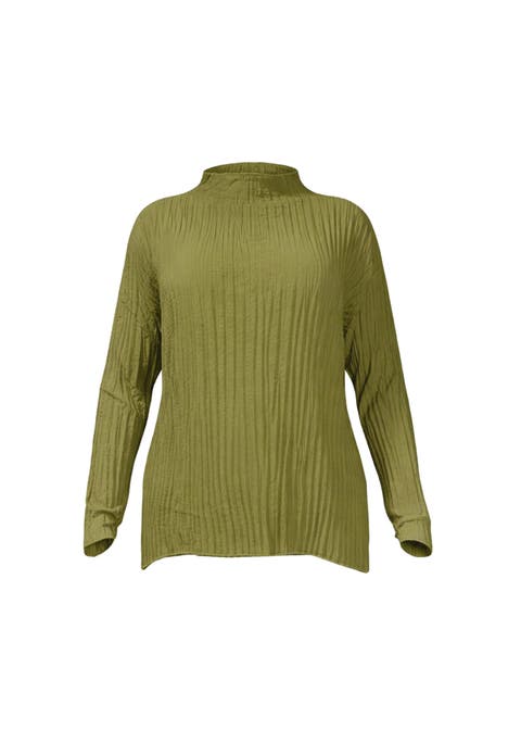 Esme Pleated Funnel Neck Top