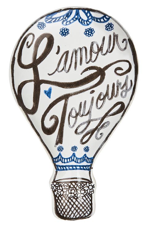 L'Amour Toujours Hot Air Balloon Plate
