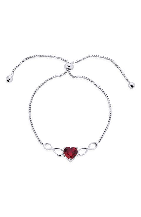 Heart Charm Bolo Bracelet