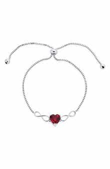 BLING JEWELRY Heart Charm Bolo Bracelet