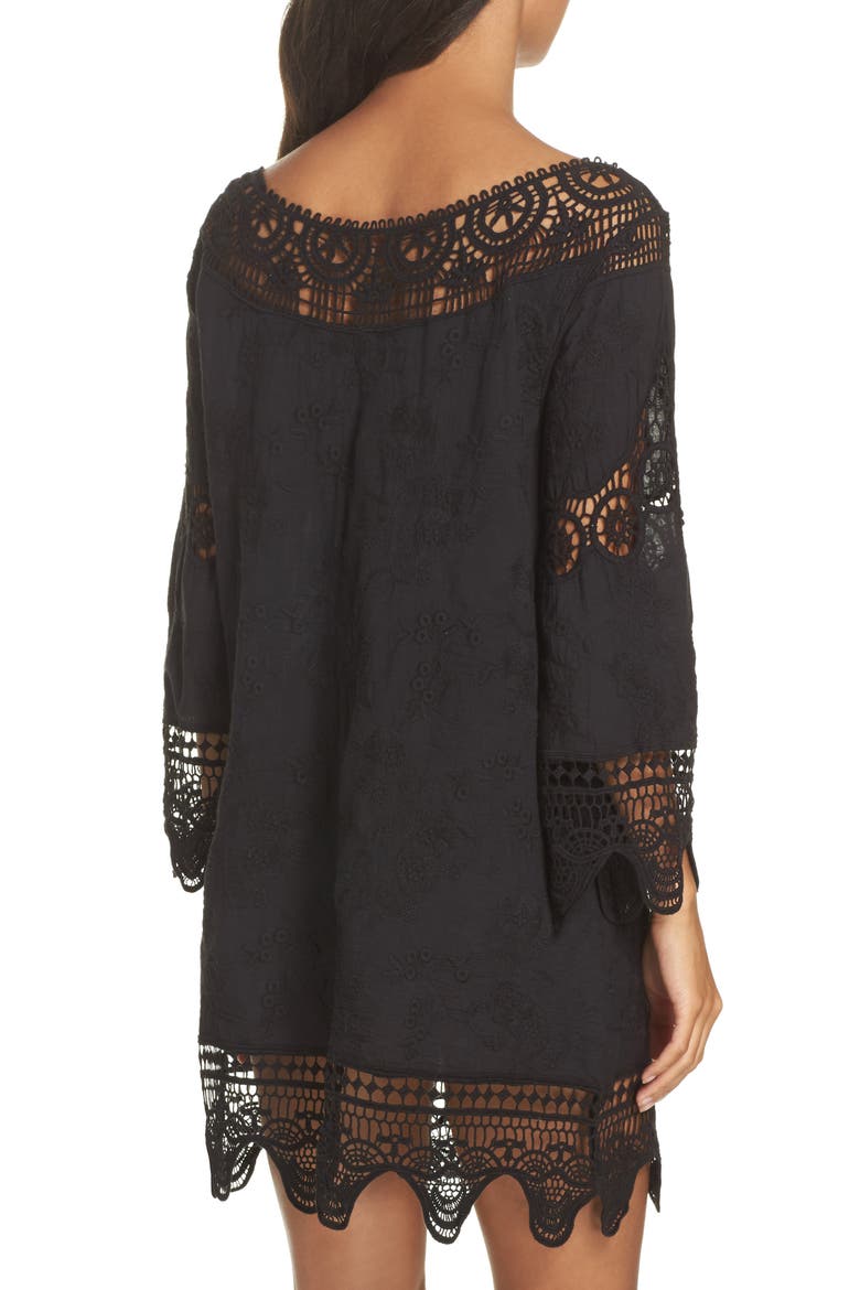 Zen Garden Cover-Up Dress, Alternate, color, BLACK