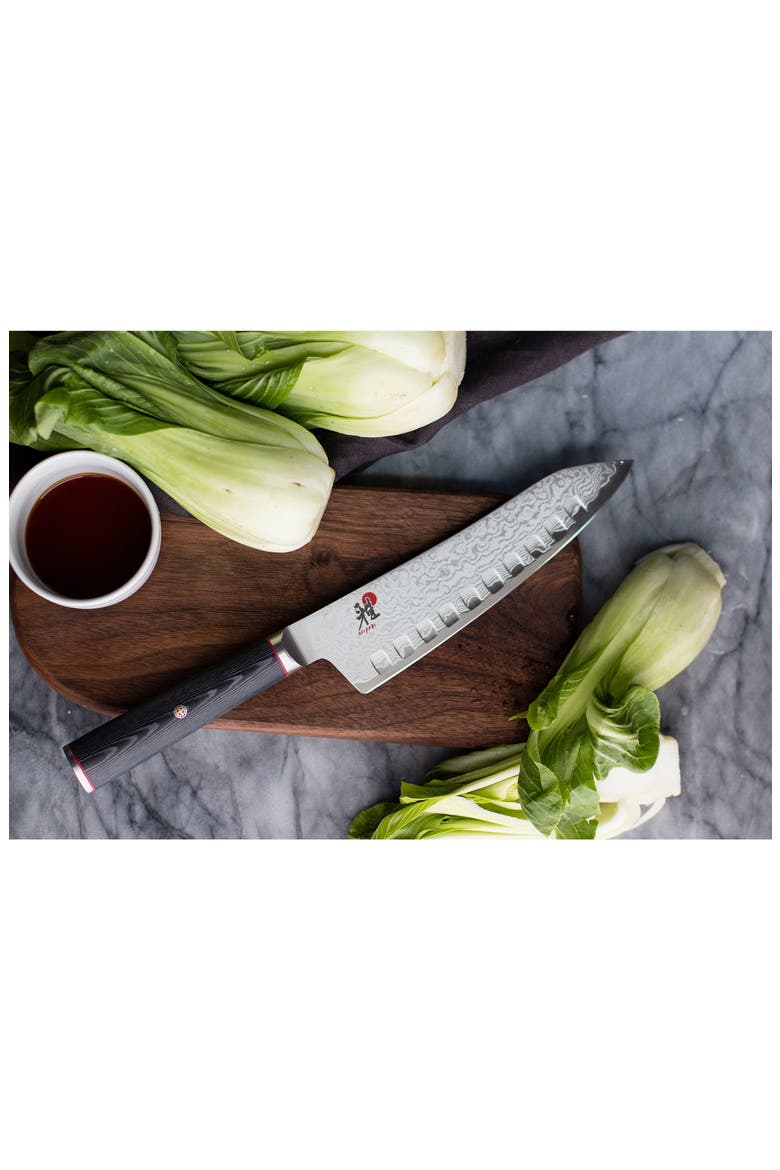 Kaizen 7-Inch Hollow Edge Santoku Knife, Alternate, color, STAINLESS STEEL