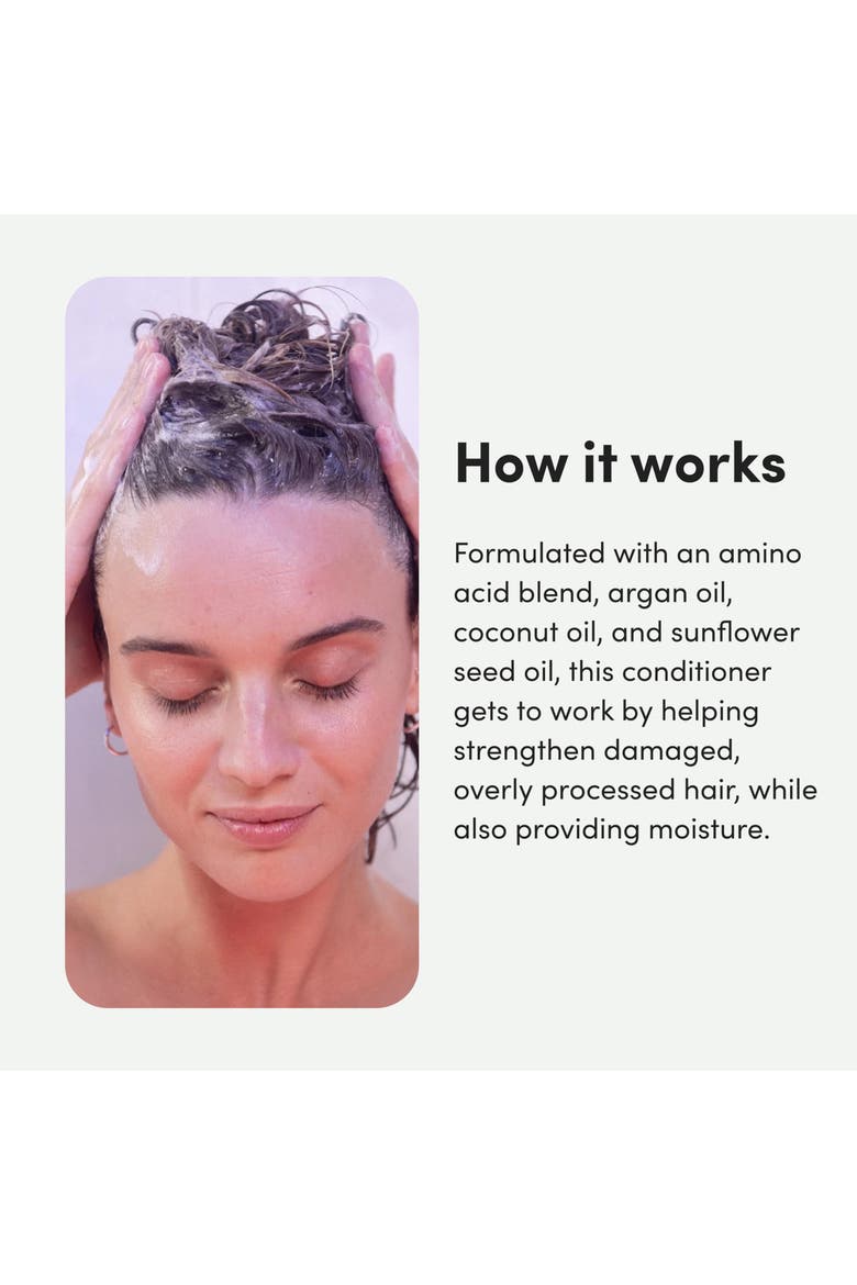 Triple Threat Hydrating Conditioner  Repairing, Shine-Boosting, Amino Acid Blend with Argan, Coconut & Sunflower Oils, Alternate, color, Blue-Green