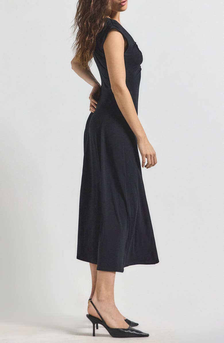 Derek Lam 10 Crosby Isabel Ruched Detail Knit Midi Dress, Alternate, color, 