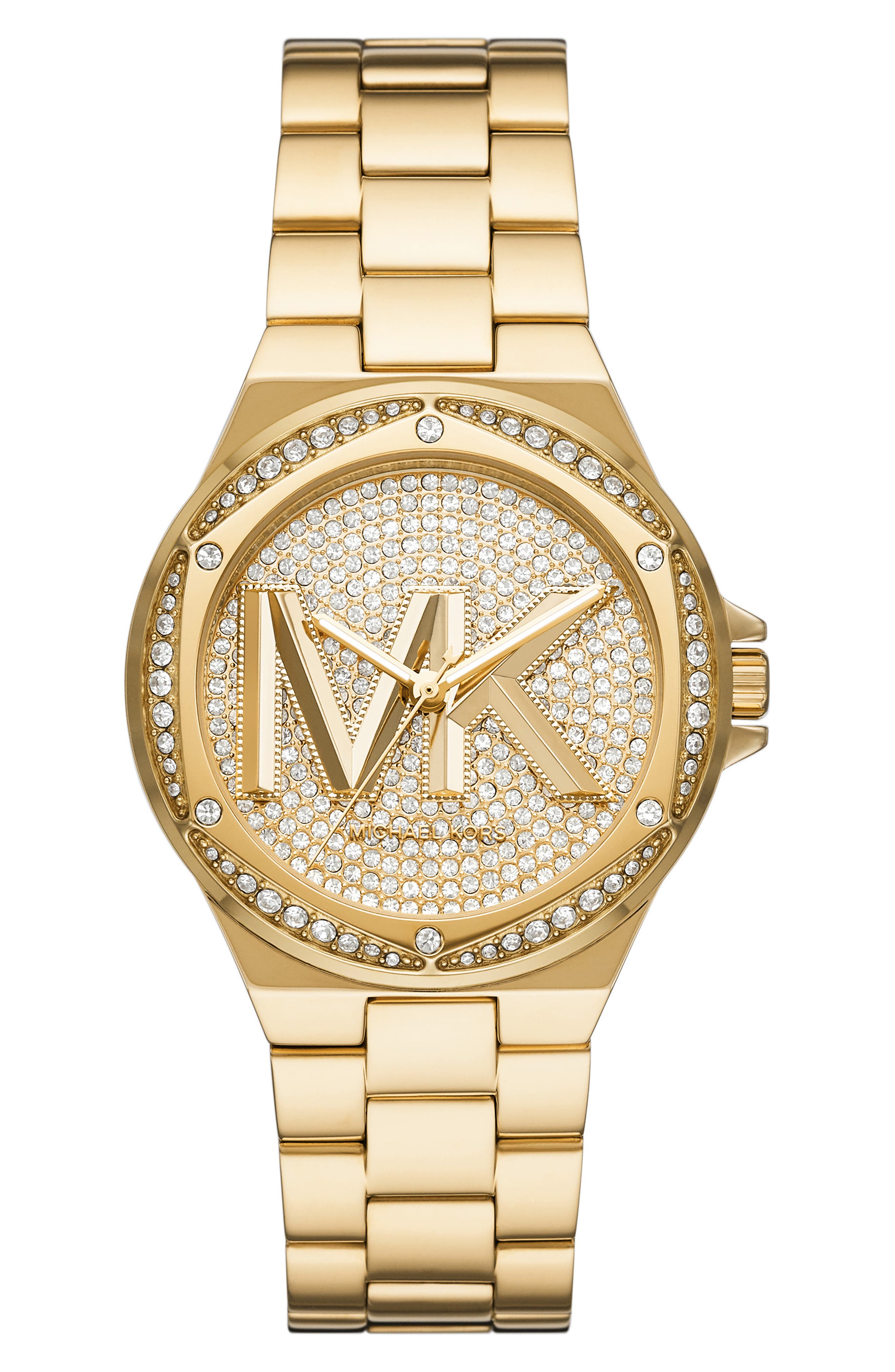 Michael Kors MICHAEL Michael Kors Lennox Logo Pavé Bracelet Watch, 37mm