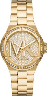 Michael Kors MICHAEL Michael Kors Lennox Logo Pavé Bracelet Watch, 37mm